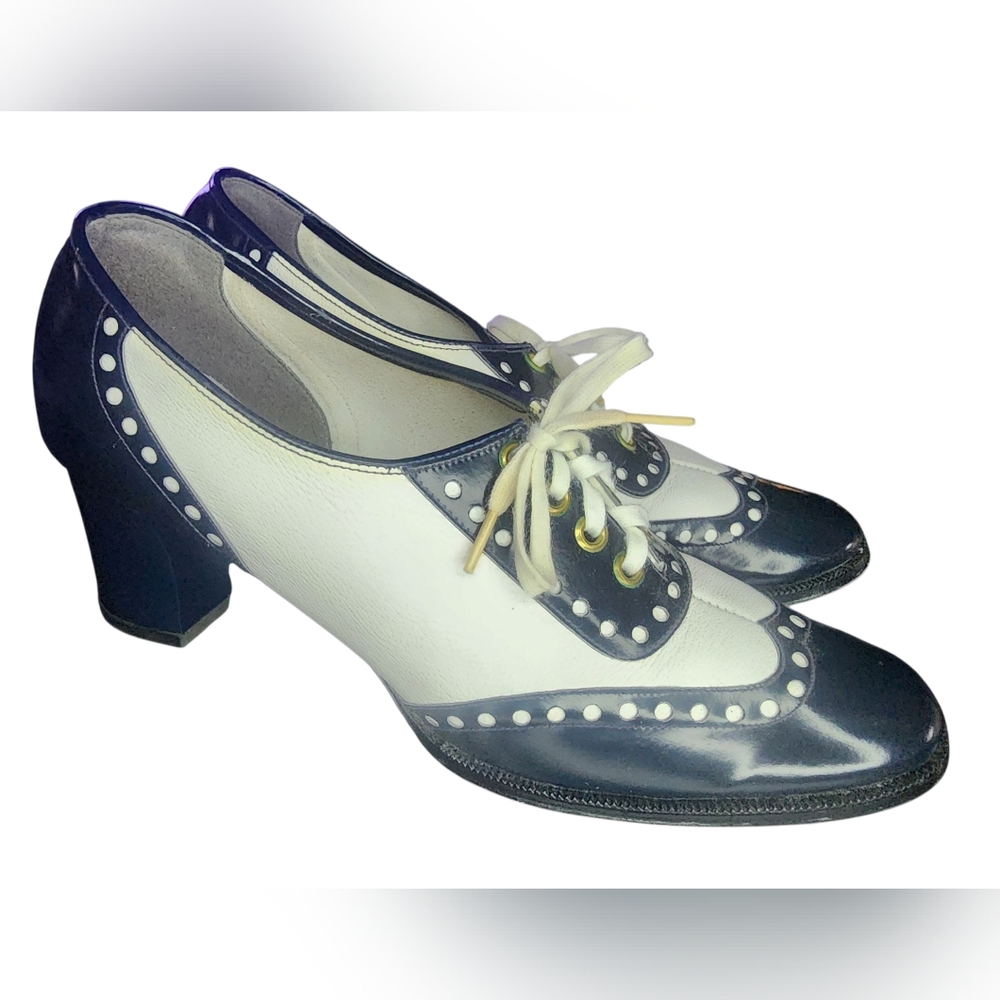 Vintage Jacqueline Custom Collection Saddle Style Pumps, Womens 6